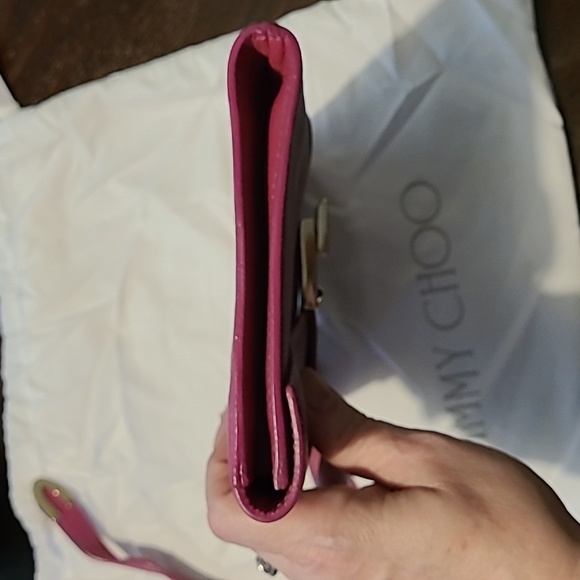 JIMMY CHOO on Sale bag Authentic Jimmy Choo clutch Near MINT Vintage leather EC - Picture 12 of 16